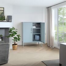 STEELEN COLOR Μεταλλική Ντουλάπα 80x40x90cm Πάχους 0.7mm Εσωτερικού Χώρου με Πόδια Baby Blue