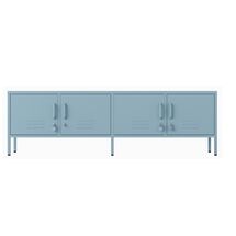 STEELEN COLOR Μεταλλικό Ντουλάπι -Έπιπλο Τηλεόρασης 160x45x55cm Πάχους 0.7mm Εσωτερικού Χώρου με Πόδια Baby Blue