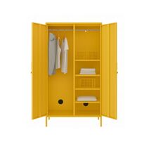 STEELEN COLOR Μεταλλική Ντουλάπα 90x55x190cm Πάχους 0.7mm Εσωτερικού Χώρου με Πόδια Mustard