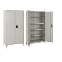 STEELEN LITE Μεταλλική Ντουλάπα 90x40x190cm Πάχους 0.4mm με 4 Ράφια και Ρυθμιζόμενα Πόδια - 5 Αποθηκευτικοί Χώροι