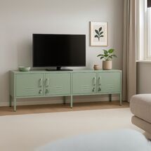 STEELEN COLOR Μεταλλικό Ντουλάπι -Έπιπλο Τηλεόρασης 160x45x55cm Πάχους 0.7mm Εσωτερικού Χώρου με Πόδια Mint