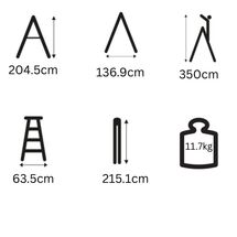 Σκάλα Fiberglass Διπλή-Σχήμα ''Λ'' (8+8) Επαγγελματική Σκαλιά Αλουμινίου Μόνωση ΜΑΧ Ύψος 180.6cm Βάρος 11.7kg MAX Αντοχή 150kg Πιστοποίηση EN131 TUV EN 61478 [CLONE] [CLONE]