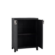 TOOMAX Ιταλίας MOB SMART Πλαστική Ντουλάπα 66x40x88cm 10kg με Ράφια και Πόδια  MAX Αντοχή 15kg Μαύρο