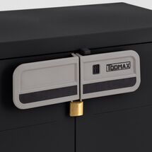 TOOMAX Ιταλίας MOB SMART Πλαστική Ντουλάπα 66x40x88cm 10kg με Ράφια και Πόδια  MAX Αντοχή 15kg Μαύρο