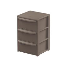 ARTPLAST Ιταλίας Συρταριέρα Πλαστική 3όροφη 39x38.5x60cm SNAPPY  Γκρι Καφέ
