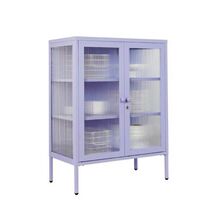 STEELEN COLOR Μεταλλική Ντουλάπα 100x40x70cm Πάχους 0.8mm Εσωτερικού Χώρου με Τζάμι και Πόδια Lilac