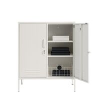 STEELEN COLOR Μεταλλική Ντουλάπα 80x40x90cm Πάχους 0.4mm Εσωτερικού Χώρου με Πόδια Cotton White