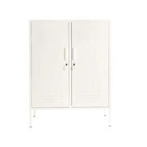 STEELEN COLOR Μεταλλική Ντουλάπα 80x40x90cm Πάχους 0.4mm Εσωτερικού Χώρου με Πόδια Cotton White