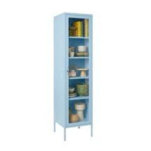 STEELEN COLOR Μεταλλική Ντουλάπα -Βιβλιοθήκη  50x35x190cm Πάχους 0.8mm Εσωτερικού Χώρου με Πόδια Baby Blue