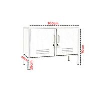 STEELEN COLOR Μεταλλικός Μπουφές 100x40x70cm Πάχους 0.4mm Εσωτερικού Χώρου με Πόδια Pastel Green