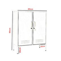 STEELEN COLOR Μεταλλική Ντουλάπα 80x40x90cm Πάχους 0.4mm Εσωτερικού Χώρου με Πόδια Baby Blue