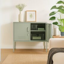 STEELEN COLOR Μεταλλικός Μπουφές 100x40x70cm Πάχους 0.4mm Εσωτερικού Χώρου με Πόδια Pastel Green