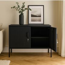 STEELEN COLOR Μεταλλικός Μπουφές 100x40x70cm Πάχους 0.4mm Εσωτερικού Χώρου με Πόδια Slate Grey