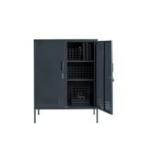 STEELEN COLOR Μεταλλική Ντουλάπα 80x40x90cm Πάχους 0.4mm Εσωτερικού Χώρου με Πόδια Slate Grey