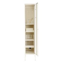 STEELEN COLOR Μεταλλική Ντουλάπα 40x45x190cm Πάχους 0.7mm Εσωτερικού Χώρου με Πόδια Cotton White