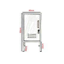 STEELEN COLOR Μεταλλική Ντουλάπα 40x45x50cm Πάχους 0.4mm Εσωτερικού Χώρου με Πόδια Slate Grey