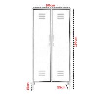 STEELEN COLOR Μεταλλική Ντουλάπα 90x55x190cm Πάχους 0.4mm Εσωτερικού Χώρου με Πόδια Lilac