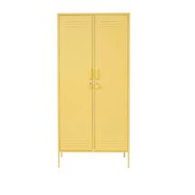 STEELEN COLOR Μεταλλική Ντουλάπα 90x55x190cm Πάχους 0.4mm Εσωτερικού Χώρου με Πόδια Butter Yellow