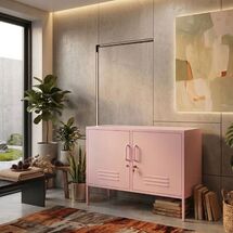 STEELEN COLOR Μεταλλικός Μπουφές 100x40x70cm Πάχους 0.4mm Εσωτερικού Χώρου με Πόδια Baby Pink