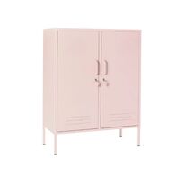 STEELEN COLOR Metal Wardrobe 80x40x90cm 0.4mm Thickness Interior with Baby Pink