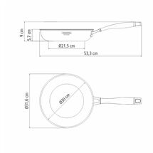 TRAMONTINA Τηγάνι Grano Induction Ø31.6x9cm 3.4L Tri-Ply Body Ανοξείδωτο Ατσάλι με Γραφίτη Κεραμική Επίστρωση 1.42kg
