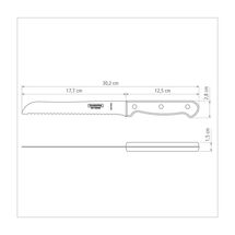 TRAMONTINA Μαχαίρι Ψωμιού Polywood 17.7cm (7") με Ανοξείδωτη Οδοντωτή Λεπίδα και Ξύλινη Χειρολαβή