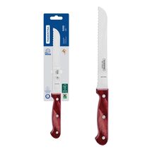 TRAMONTINA Μαχαίρι Ψωμιού Polywood 17.7cm (7") με Ανοξείδωτη Οδοντωτή Λεπίδα και Ξύλινη Χειρολαβή