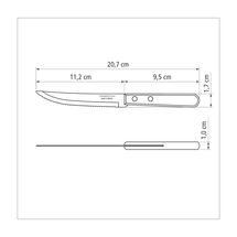 TRAMONTINA Dynamic Σετ Μαχαίρια Κρέατος (4") 11.2cm Ανοξείδωτα με Ξύλινη Λαβή 12 τμχ