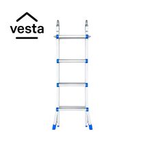 VESTA Σκάλα Αλουμινίου Επαγγελματική 4x4 Σκαλιά Multiuse Μέγιστο Ύψος 398 εκατοστά Αντοχή 150kg Βάρος 9.9kg με Πιστοποίηση EN131