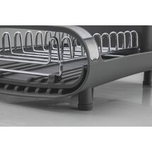 TRAMONTINA Mini Στραγγιστήρι Πιάτων (27,80 Χ 19,90 Χ 12,60cm) από ΙΝΟΧ και Πολυπροπυλένιο με Θήκη Μαχαιροπίρουνων 0,6kg