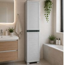 ARTPLAST Ιταλίας Πλαστική Ντουλάπα 11kg 35X39X172cm MASSIF Γκρί Μονόφυλλη Ενός Χώρου CONCERT