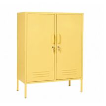 STEELEN COLOR Μεταλλική Ντουλάπα 80x40x90cm Πάχους 0.4mm Εσωτερικού Χώρου με Πόδια Butter Yellow