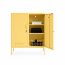 STEELEN COLOR Μεταλλική Ντουλάπα 80x40x90cm Πάχους 0.4mm Εσωτερικού Χώρου με Πόδια Butter Yellow