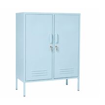 STEELEN COLOR Μεταλλική Ντουλάπα 80x40x90cm Πάχους 0.4mm Εσωτερικού Χώρου με Πόδια Baby Blue