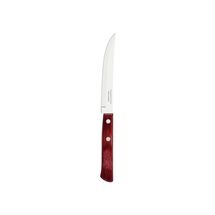 TRAMONTINA Polywood Μαχαίρι Μπριζόλας Inox  (5") 11.4cm με Λεία Κόψη & Κόκκινη Ξύλινη Λαβή