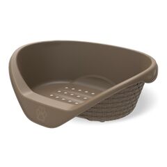 Κρεβάτι Σκύλου-Γάτας 50x35x17cm RATTAN με Σύστημα Αερισμού Καφέ BAMA Ιταλίας