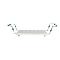 Κάθισμα-Σκαμπό Μπανιέρας 65.5x22x14cm Πλαστικό με Επεκτεινόμενα Μεταλλικά Μπράτσα Βάρος 1.85kg Λευκό TECHNOSET Ελλάδας