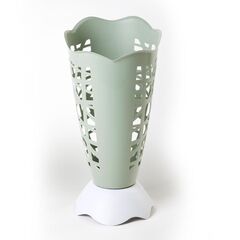 BAMA Ιταλίας Ομπρελοθήκη Πλαστική Ø30x60.5cm με Διάτρητη Επιφάνεια Χακί-Λευκό