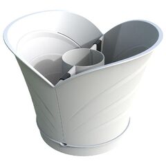Γλάστρα Κρεμαστή για Κολώνες 35x39x30cm Πλαστική 10lt Λευκή TULIPANO BAMA Ιταλίας