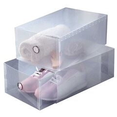 ORDINETT Ιταλίας Θήκη Υποδημάτων Συρταρωτή 34x21x13cm Πολυπροπυλένιο 9.2lt (x2) Βάρος 0.55kg Σετ 2 Τεμαχίων MULTIPURPOSE DRAW TOP CLASS WHITE Διάφανο