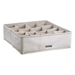 ORDINETT Ιταλίας Θήκη Οργάνωσης Συρταριού 30.5x30.5x10cm Πολυεστέρας 0.27kg DIVIDER MODULAR LINETTE Μπεζ