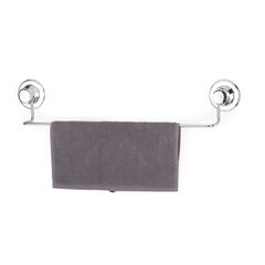 TEKNO-TEL Πετσετοθήκη 47x5x10cm Πάχος Ø7mm Αντοχή 12kg Επιχρωμιωμένο Ατσάλι με Βεντούζα EXTRA STRONG