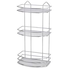 TEKNO-TEL Ραφιέρα Μπάνιου 3όροφη 24x15x47cm Πάχος Ø4mm Βάρος 0.85kg Επιχρωμιωμένο Ατσάλι