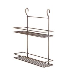 TEKNO-TEL Κρεμαστή Ραφιέρα 2όροφη Κουζίνας 40x11x46cm Επιχρωμιωμένο Ατσάλι ANTIQUE