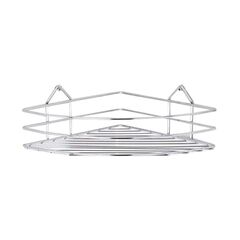 TEKNO-TEL Γωνιακή Ραφιέρα Μπάνιου 32x24x9cm Πάχος 4mm Επιχρωμιωμένο Ατσάλι