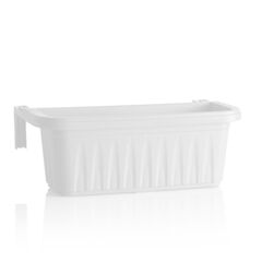 BAMA ITALY Ζαρντινιέρα Κρεμαστή 50x20x18.5cm 11lt με Ρυθμιζόμενους Βραχίονες και Σύστημα Αποστράγγισης RONDINE Λευκό