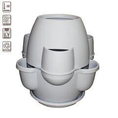 BAMA ITALY Γλάστρα Σύνθεσης XL Ø80x80cm 200lt Πλαστική 8.2kg Oasi Λευκό του Πάγου