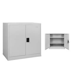 STEELEN Μεταλλική Ντουλάπα 90x45x91cm Πάχους 0.6mm/0.8mm (πάτωμα) Γαλβανιζέ με 2 Ράφια ΧΩΡΙΣ ΠΟΔΙΑ - 3 Αποθηκευτικοί Χώροι