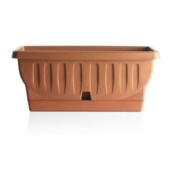BAMA ITALY Ζαρντινιέρα Υψηλής Αντοχής 80x38.5x35cm 90lt με Αυτοποτιζόμενο Πιάτο 2.8kg Πλαστική Κεραμιδί NATURA