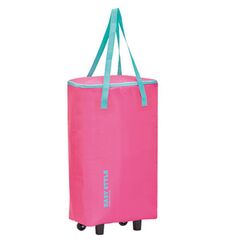 GIOSTYLE Ιταλίας Ισοθερμική Τσάντα Τρόλεϋ 33x20x63cm Πάχος 4mm 44lt Πολυεστέρας 70D MAX Απόδοση 10 Ώρες Πιστοποίηση REACH EASY STYLE BAG-TROLLEY Ροζ